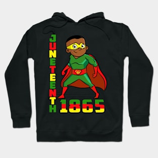 Juneteenth Celebrating 1865 Cool Brown Skin King Boys Kids Hoodie